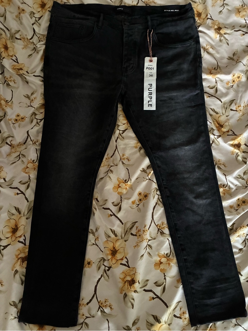 Men's Slim Black Jeans by Purple - Modern Stretch Fit